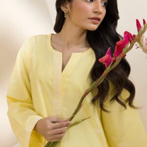 Zellbury 2-Piece Embroidered Lawn Shirt & Trouser - Yellow