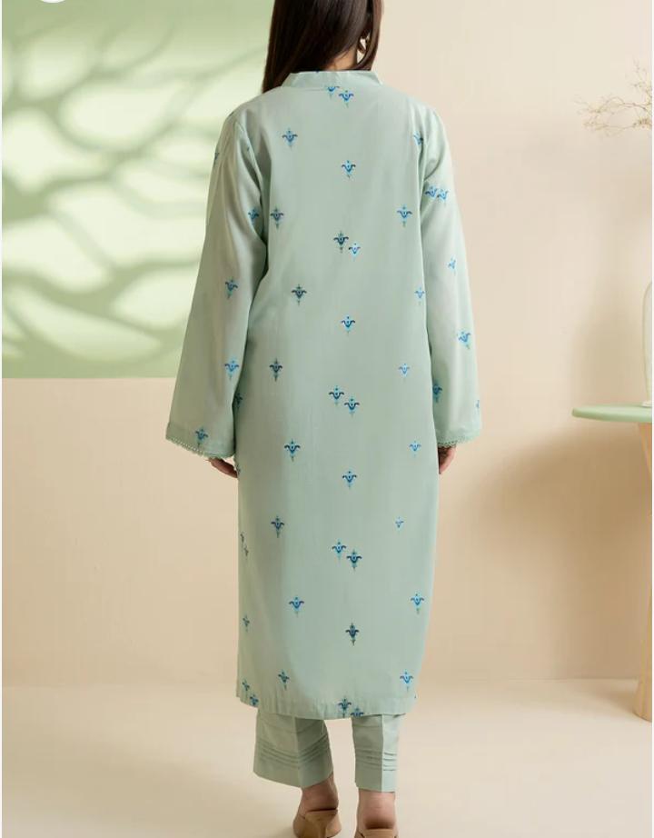 Zellbury 2-Piece Lawn Jacquard Shirt & Trouser - Mint Green view 3